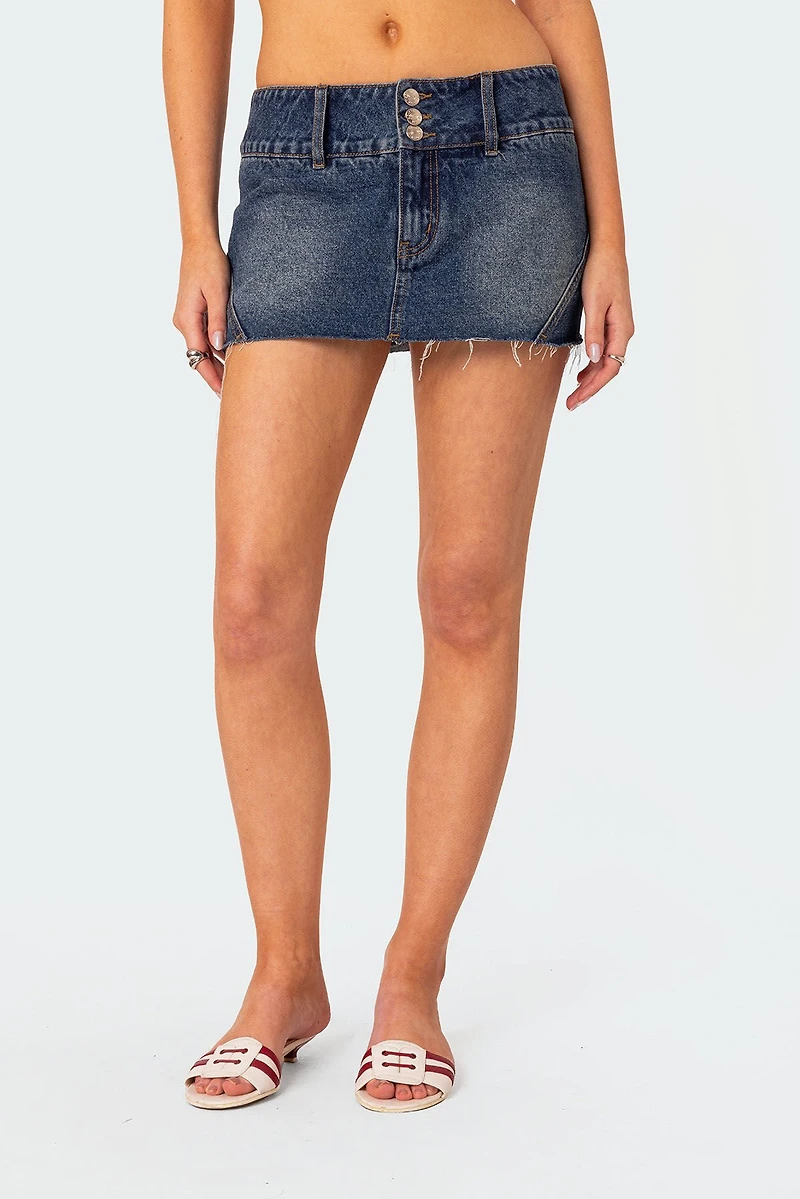 Edikted Kate Denim Micro Skort