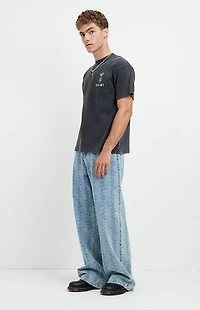 Pacsun Blake Extreme Baggy Jeans Graphic Light Blue