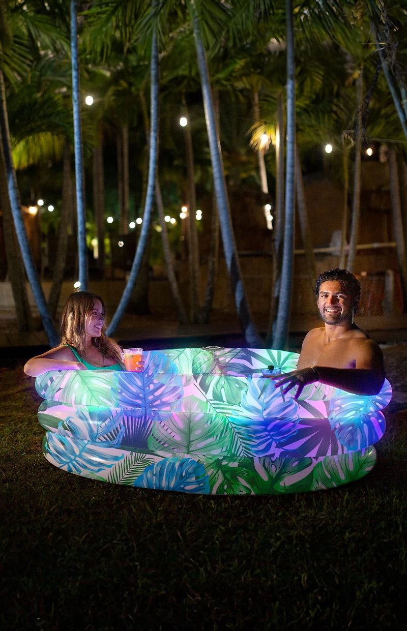 Pool Candy Tropical Palms Illuminated LED Pool with Bluetooth Speaker