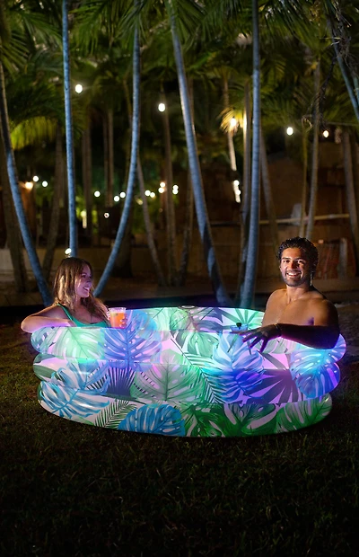 Pool Candy Tropical Palms Illuminated LED Pool with Bluetooth Speaker