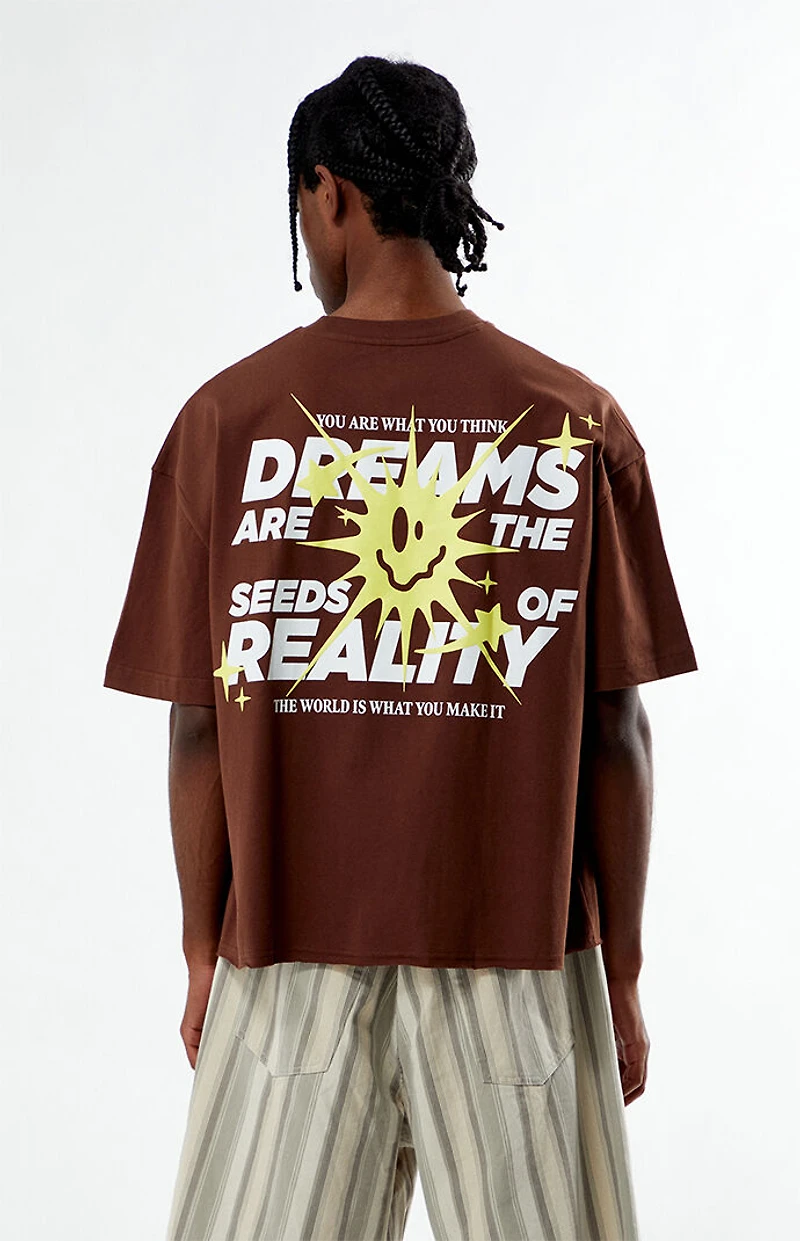 Pacsun Dreams Reality Cropped Boxy T-Shirt