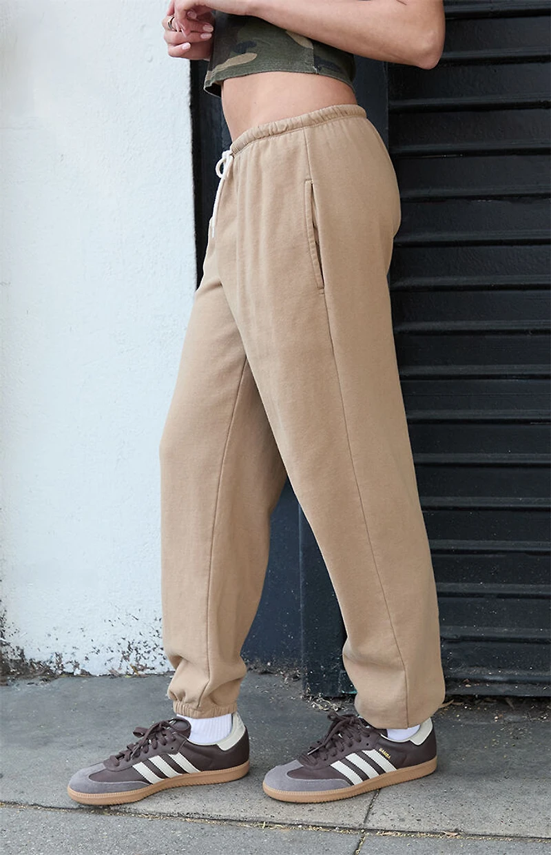 John Galt Light Brown Rosa Tie Sweatpants