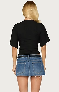 Edikted Sully Iridescent Wrap Top