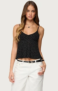 Edikted Kelli Floral Babydoll Tank Top