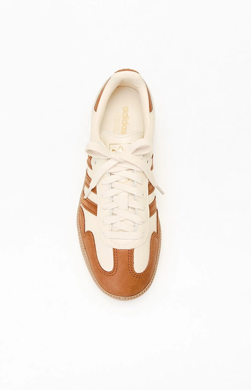 adidas Women's Cream & Brown Samba OG Sneakers