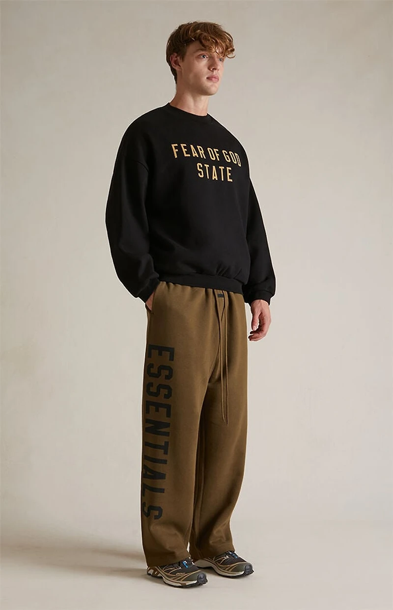 Fear of God ESSENTIALS Olive Fleece Relaxed Sweatpants