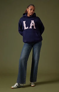 Pacsun Navy LA Applique Hoodie