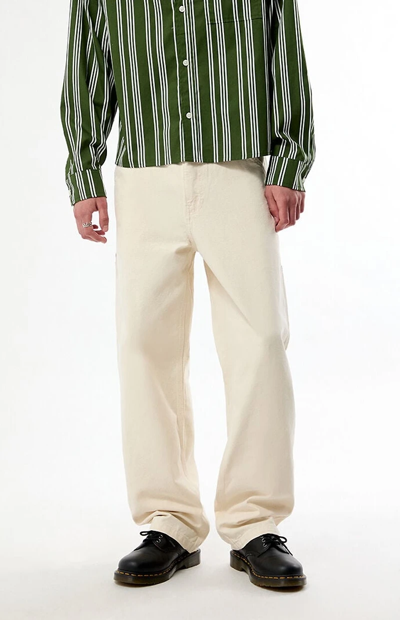 Levi's Cream 568 Loose Straight Carpenter Pants