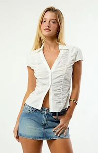 Beverly and Beck Sabrina Button Up Polo Shirt