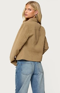 Edikted Cozette Faux Leather Jacket