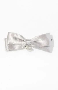 LA Hearts Heart Charm Double Bow Barrette