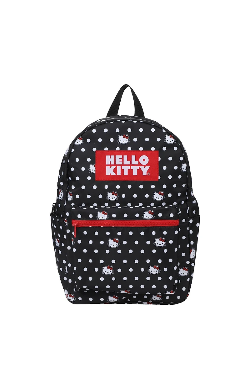 Kids Hello Kitty Head and Polk Dot Backpack