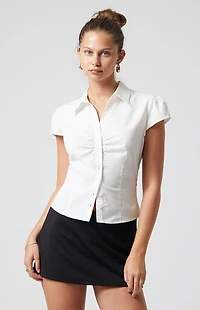 Beverly and Beck Audrey Button Up Collar Top
