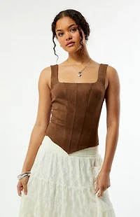 Your Favorite Faux Suede Corset