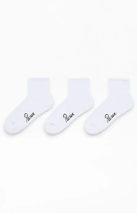 Pacsun 3 Pack White Quarter Socks