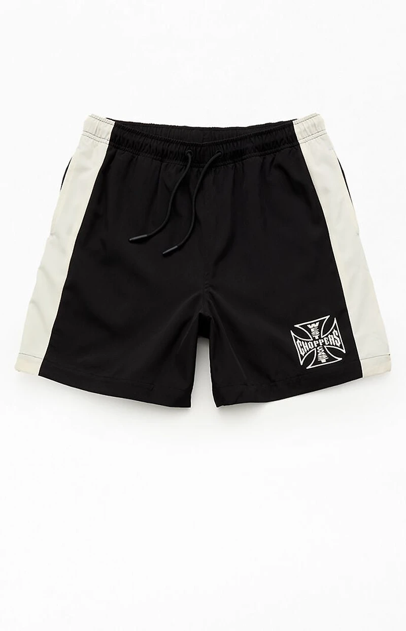 West Coast Choppers Paneled Logo 6" Swim Trunks