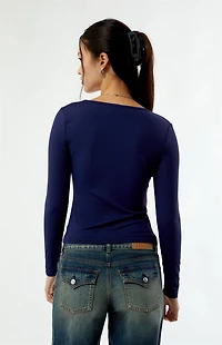 Your Favorite Demi Scoop Neck Long Sleeve Top