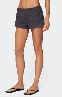 Edikted Shaya Eyelet Shorts