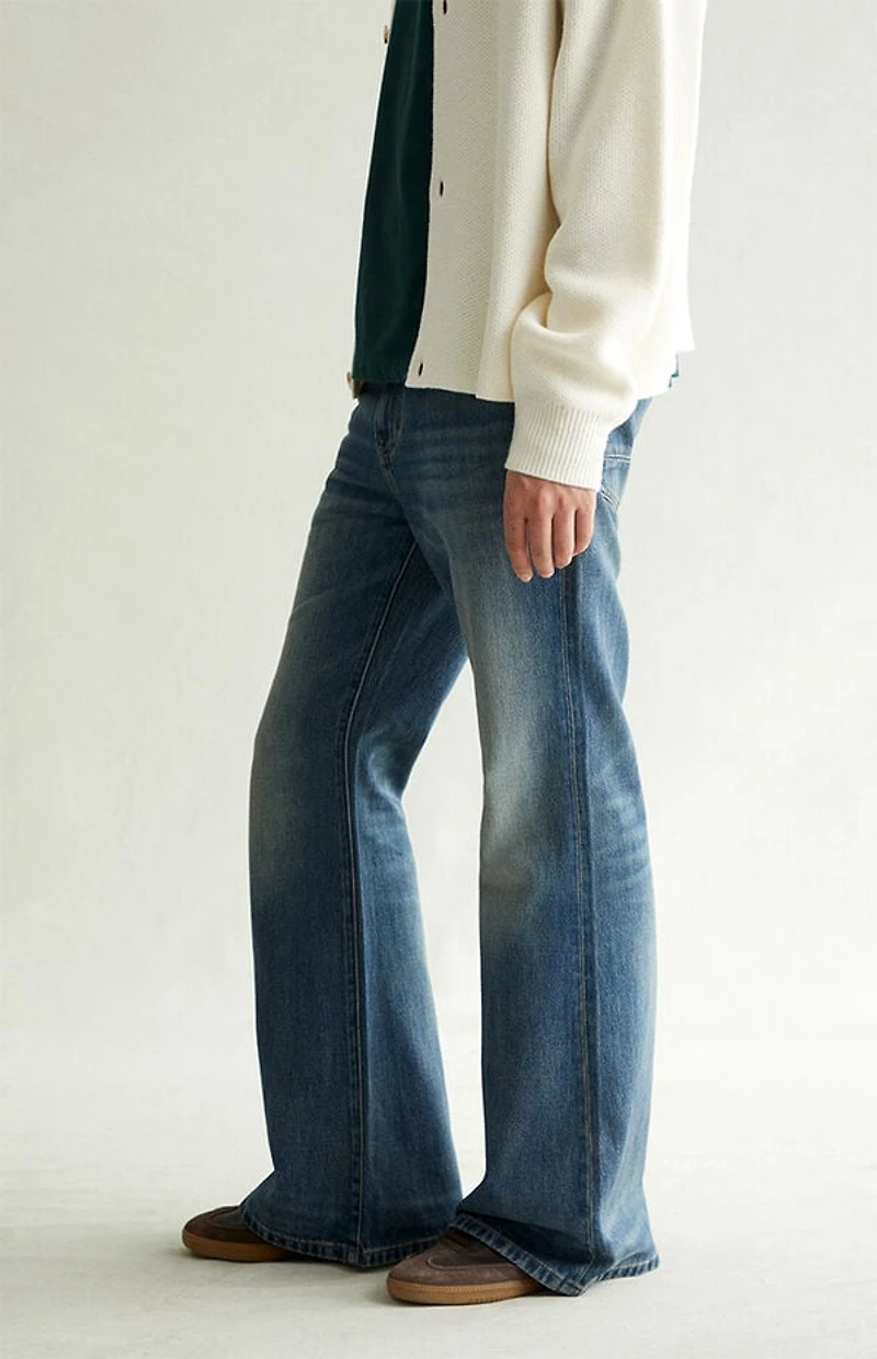 Pacsun Jordan Baggy Bootcut Jeans Medium Blue Tint