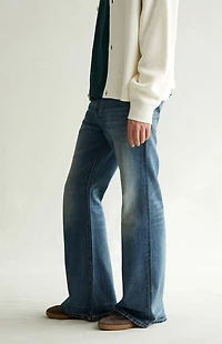 Pacsun Jordan Baggy Bootcut Jeans Medium Blue Tint