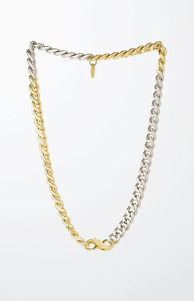 Ettika Mixed Metal Chain Link Necklace