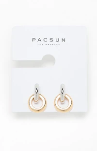 Pacsun Silver & Gold Circle Earrings