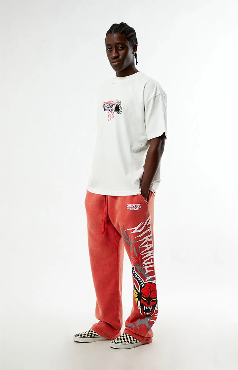Netflix x Stranger Things Red Hellfire Club Baggy Sweatpants