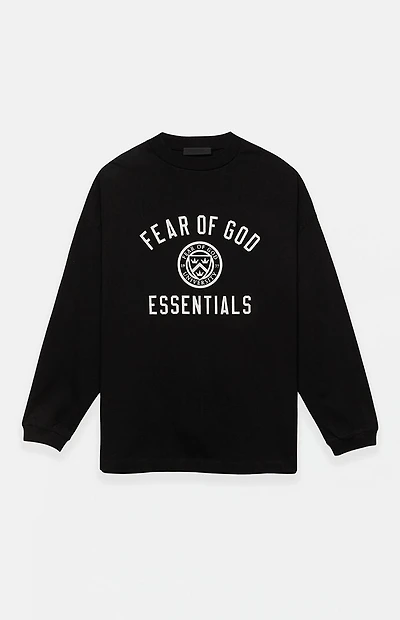 Fear of God ESSENTIALS Black University Long Sleeve T-Shirt