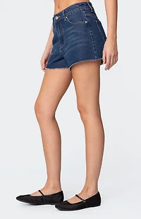 Edikted Sahara High Rise Denim Shorts