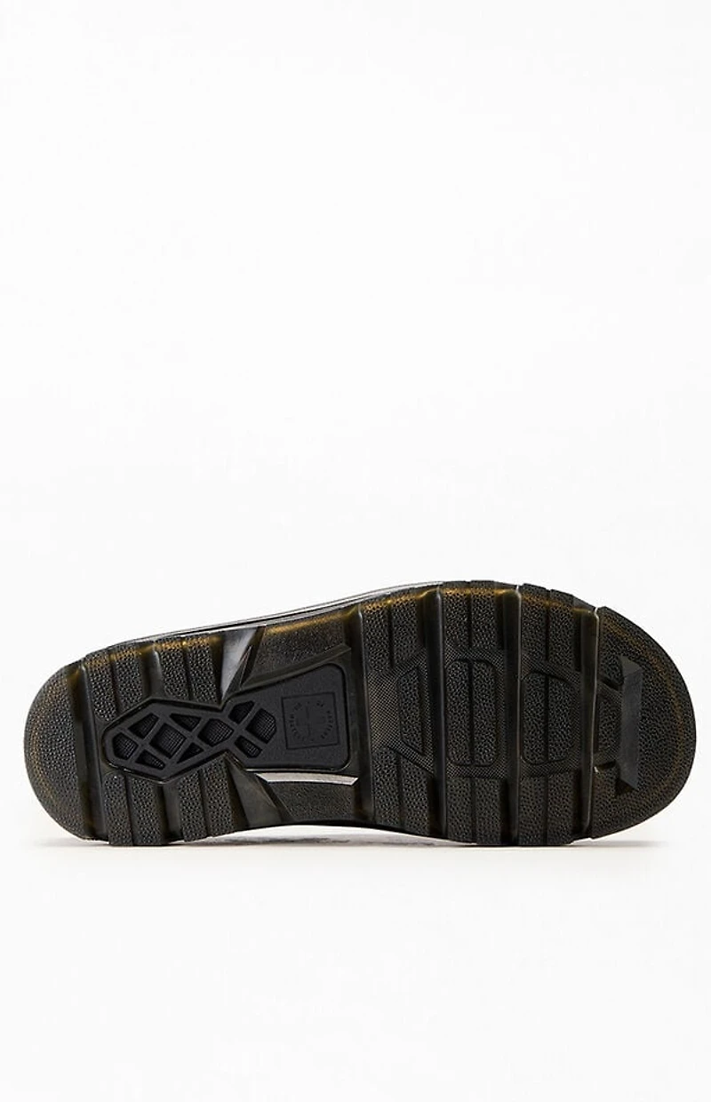 Dr Martens Olive Zebzag Suede Anywair Platform Mules