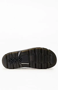 Dr Martens Olive Zebzag Suede Anywair Platform Mules