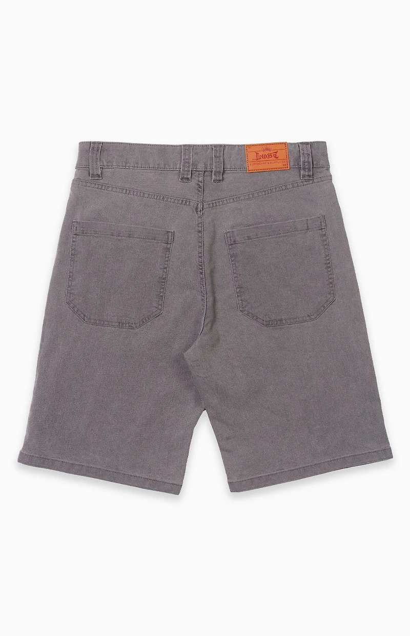 LOST Washed Black Dropout Denim Jorts