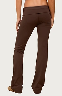 Edikted Oriane Foldover Flared Leggings