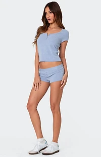 Edikted Lorelei Printed Pointelle Top