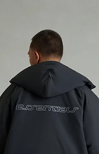 Fear of God ESSENTIALS Vintage Black Hooded Parka Jacket