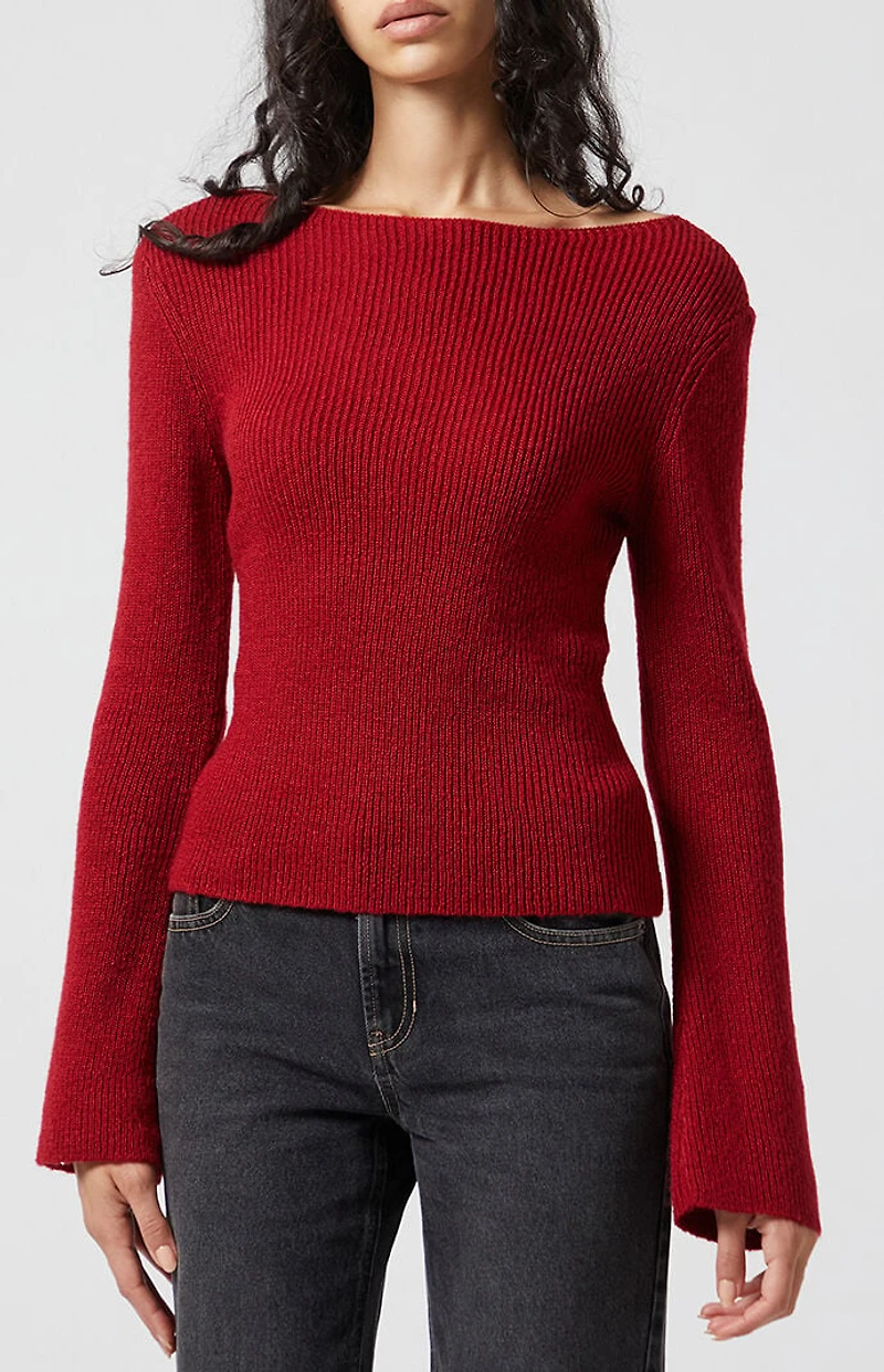 Beverly and Beck Chloe Bell Sleeve Sweater