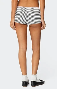 Edikted Sofi Striped Ribbed Shorts