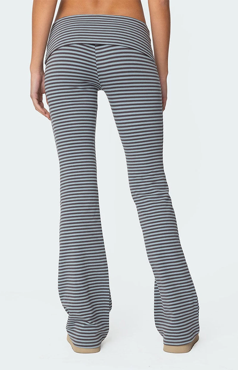 Edikted Kaeli Stripey Flared Leggings
