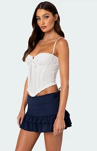 Edikted Greca Striped Poplin Corset