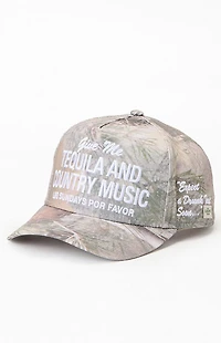 Los Sundays Tequila And Country Music Camo Snapback Hat