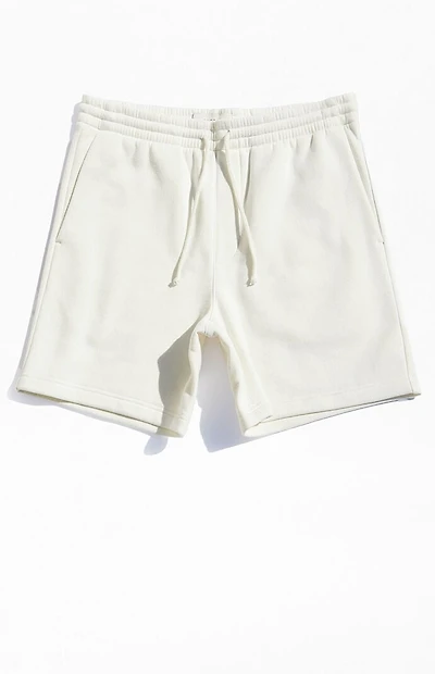 Pacsun Fleece Cream Sweat Shorts