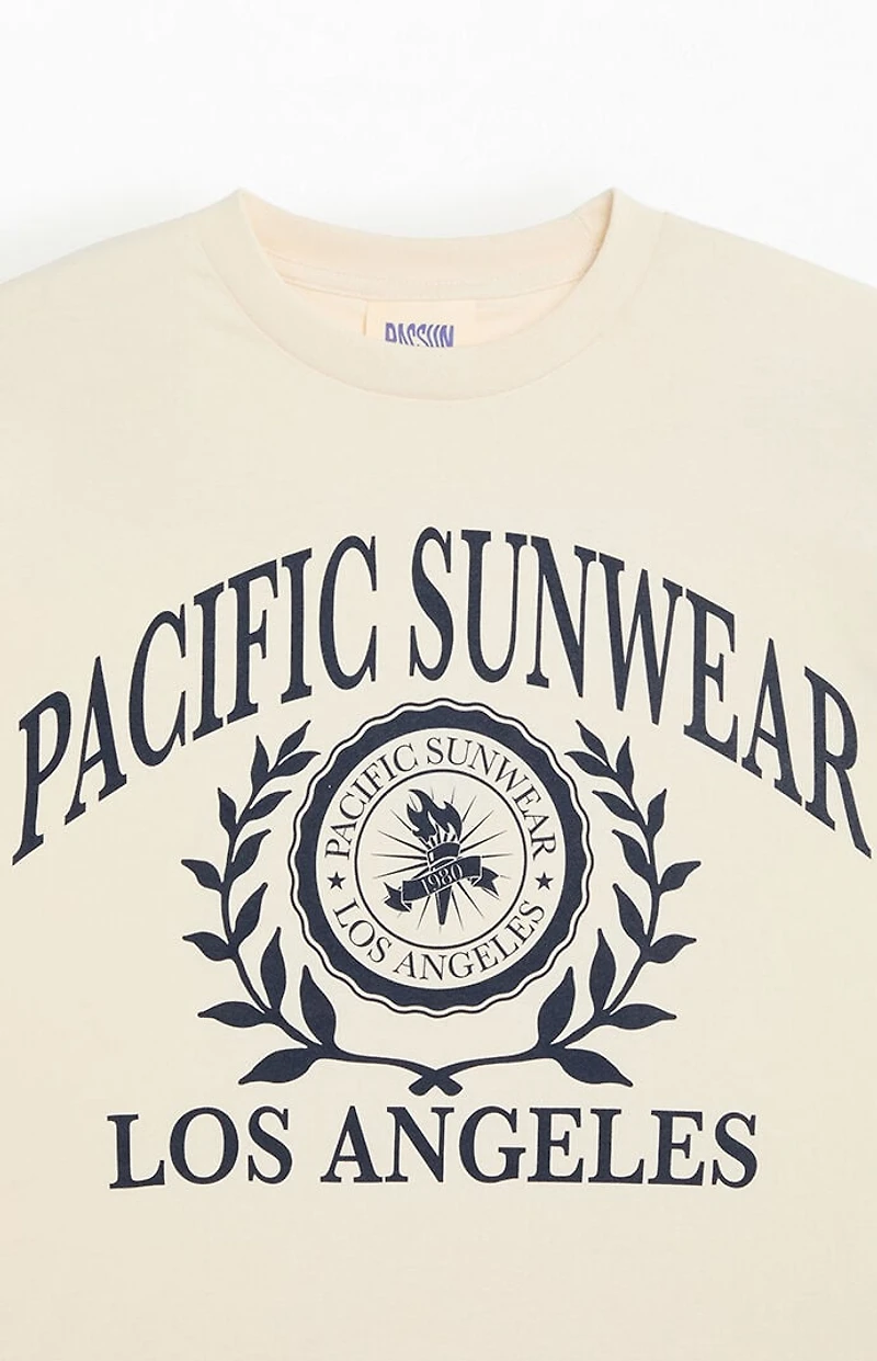 Pacsun Off White Pacific Sunwear Collegiate T-Shirt