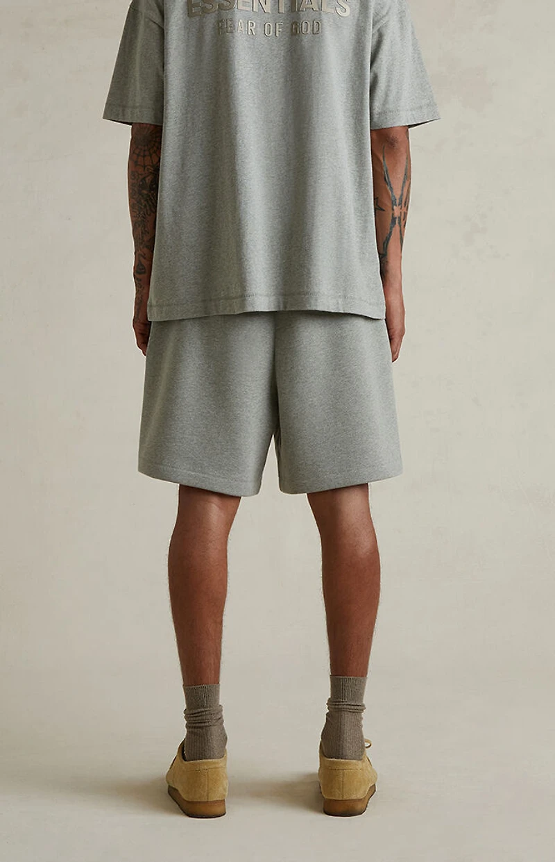 Fear of God ESSENTIALS Concrete Heather Soccer Fleece Sweat Shorts