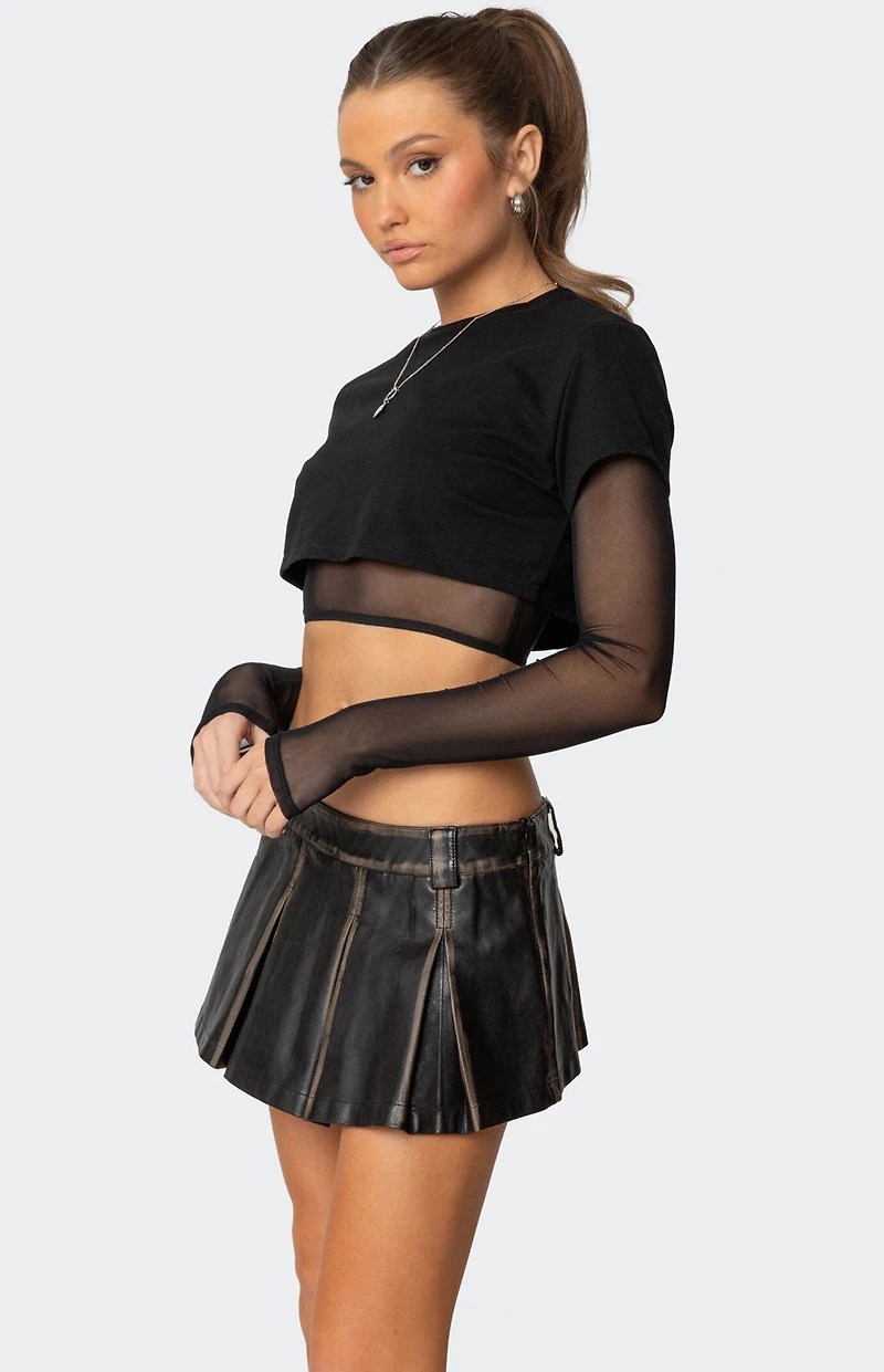 Edikted Rella Layered Long Sleeve T-Shirt