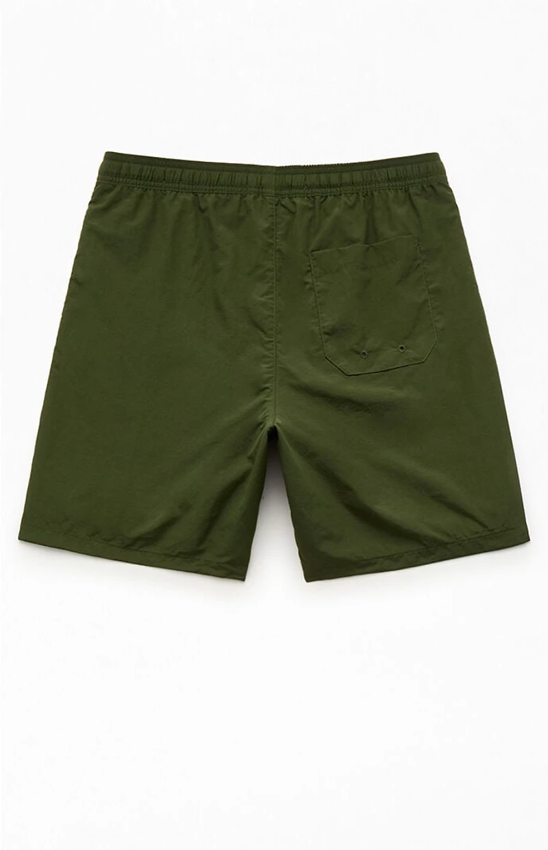 Pacsun Green Monday 7.5" Swim Trunks