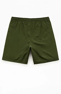 Pacsun Green Monday 7.5" Swim Trunks
