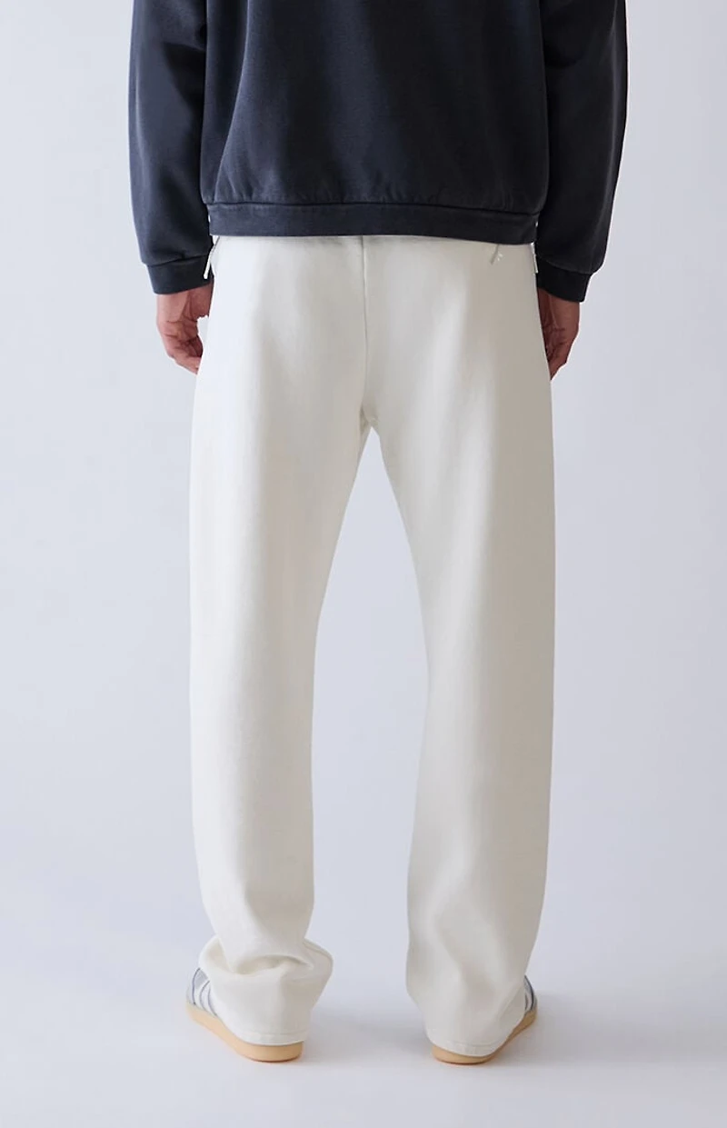 A.R.C. Cream Fleece Baggy Sweatpants