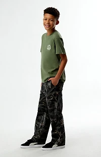 Pacsun Kids Camo Carpenter Baggy Pants Black