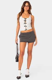 Edikted Bow Cutout Pointelle Tank Top