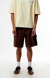 Rhythm Brown Canvas Carpenter Shorts